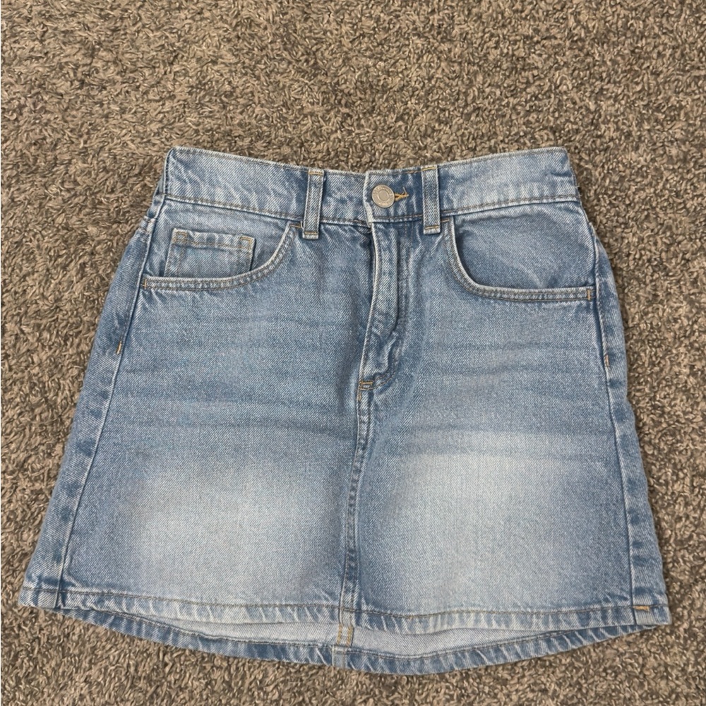 H&M Light Blue Denim Mini Skirt